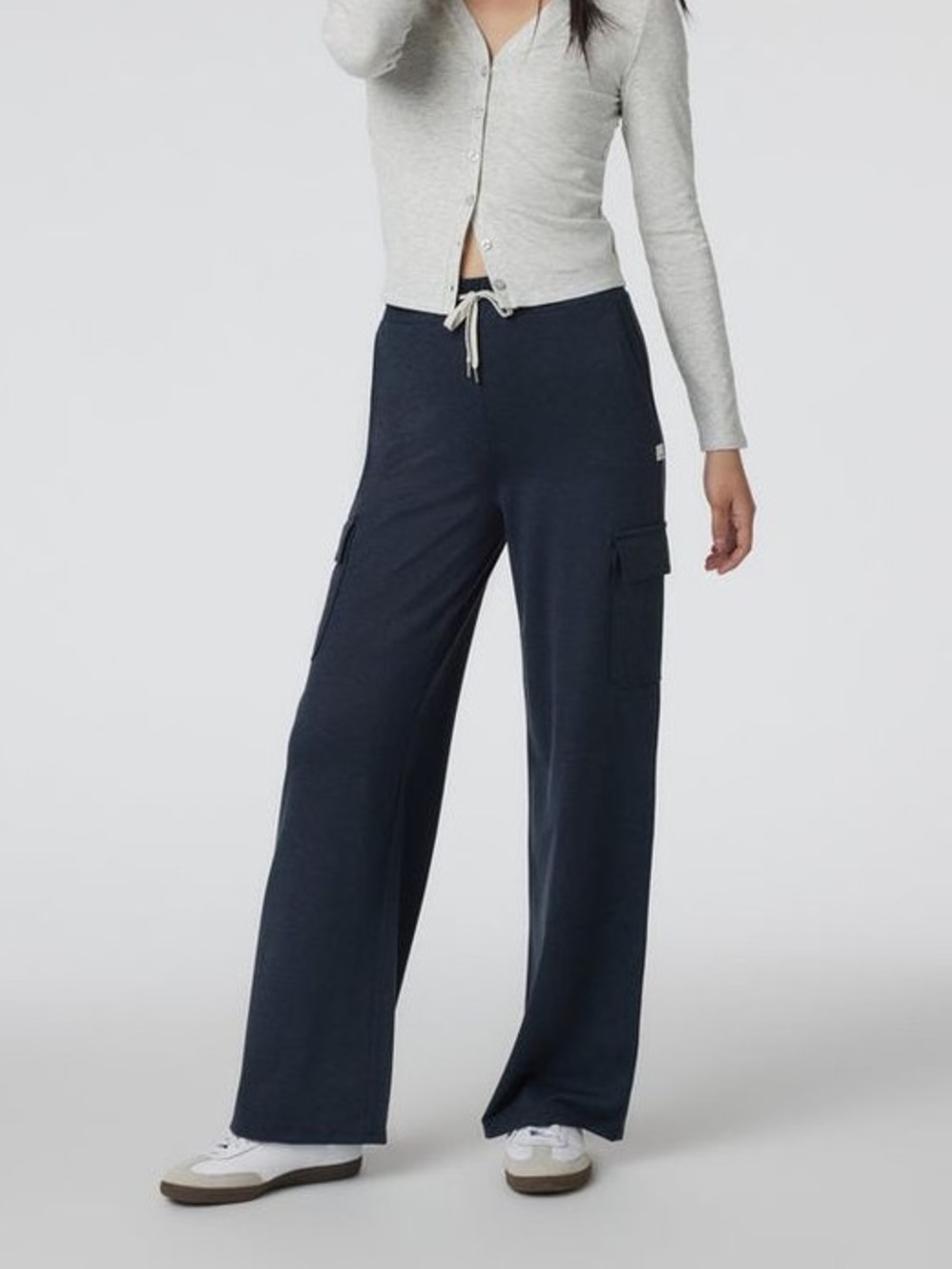 Halo Essential Cargo Wideleg Pants | Midnight Heather